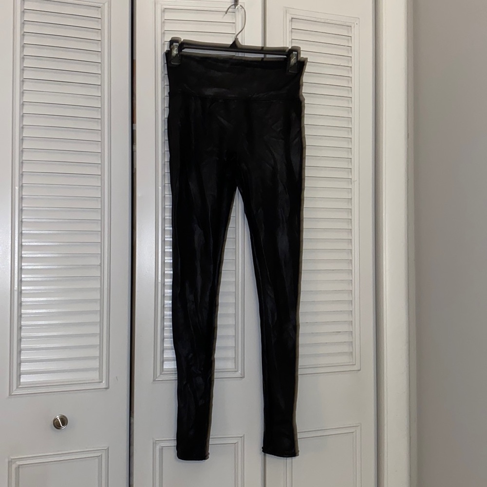 Spanx pleather leggings